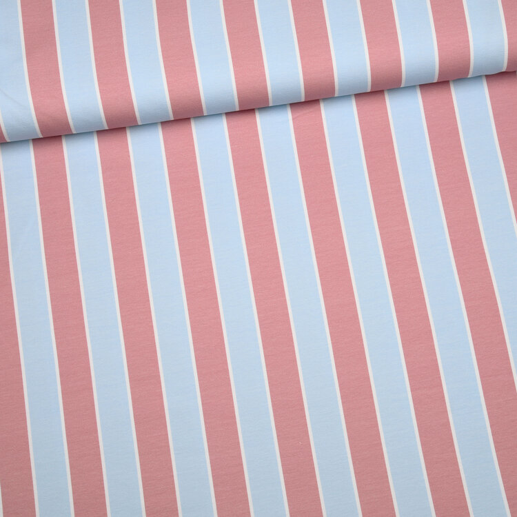 Stripes blue french terry
