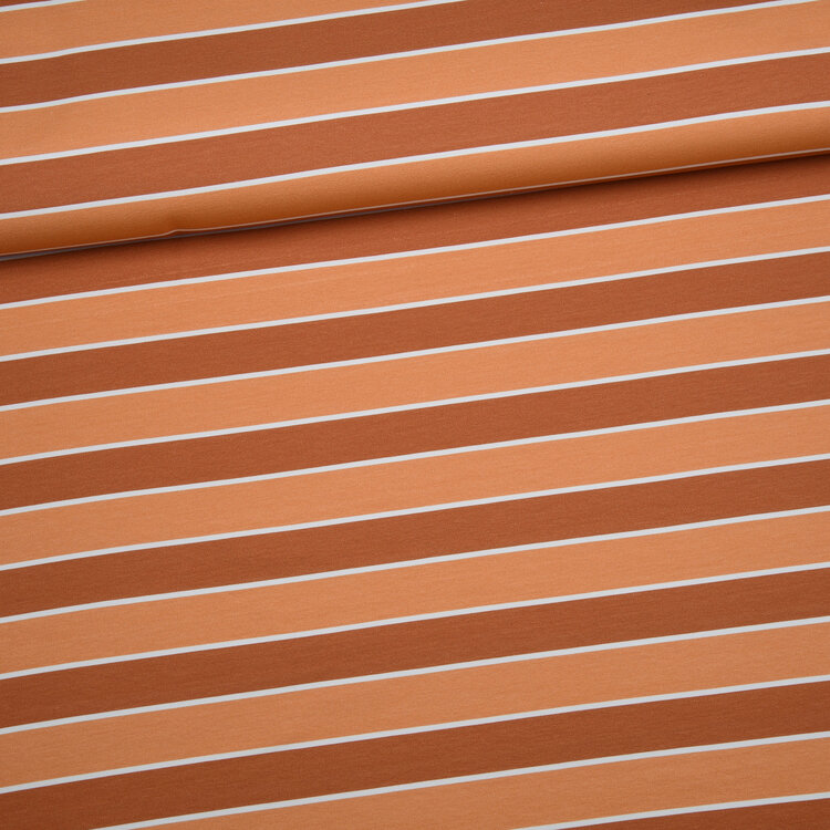 Stripes brown french terry
