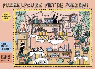 Eva's introvertenpret: Puzzelpauze met de poezen! 