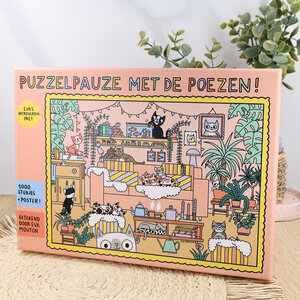Eva's introvertenpret: Puzzelpauze met de poezen! 